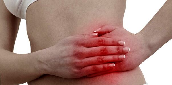 Negative effects of abdominal pain and alcohol on internal organs