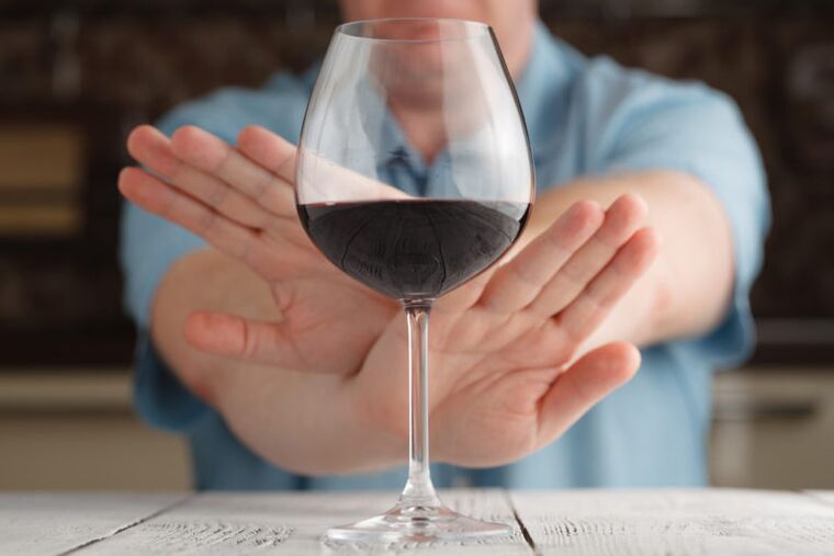 Reject a glass of wine